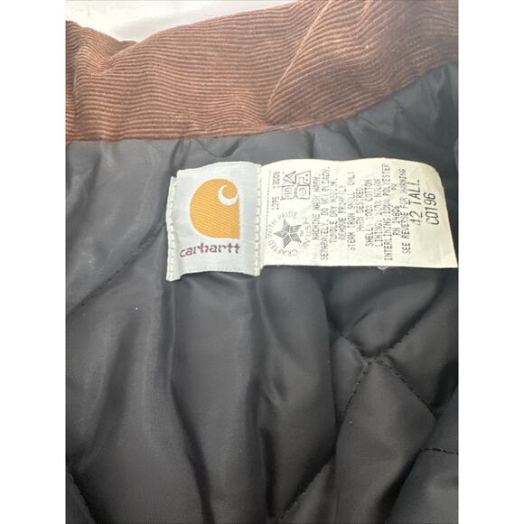 Vintage Carhartt Coat Brown Duck Canvas Tan 42 Tall CQ196 - Picture 12 of 16